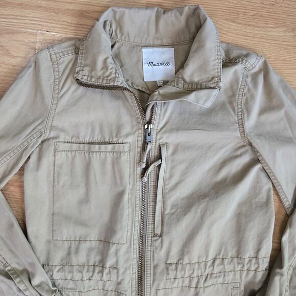 Madewell Womens Fleet Passage Utility Cargo Jacket XS Khaki Military Gorpcore - Picture 3 of 11